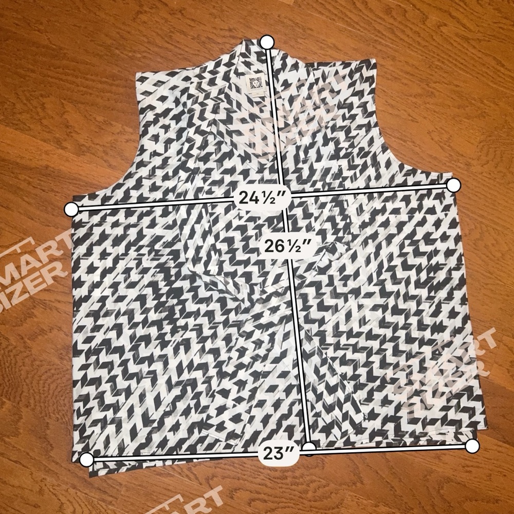 Anne Klein | Women’s Black and White Geometric Sleeveless Top Size XL - Picture 7 of 8